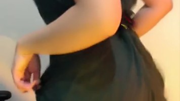 MsAngel Seksi Lingerie Hitam Plorotkan CDnya